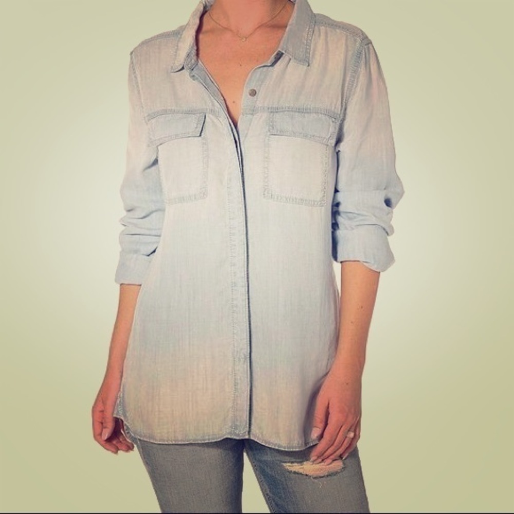 NWT Silver Jeans Denim Button Down Top S-M